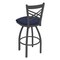 Holland Bar Stool Co 30" Swivel Bar Stool, Pewter Finish, Graph Anchor Seat 82030PW014 - alternate 2